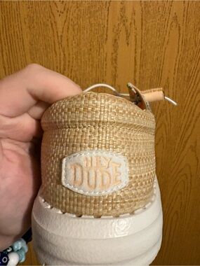 Hey Dude womens Tan Woven Slip-On Sneaker